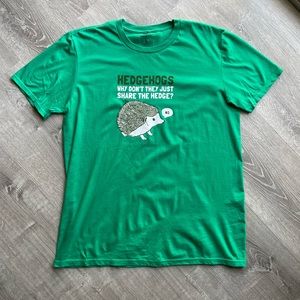 Quirky hedgehog graphic tee